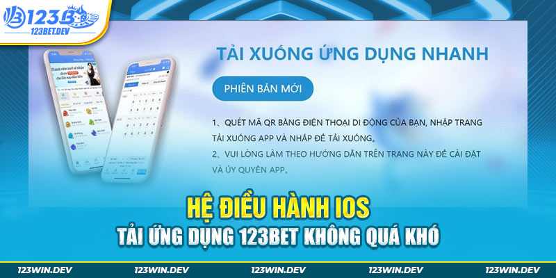 Hệ điều hành IOS tải ứng dụng 123B không quá khó