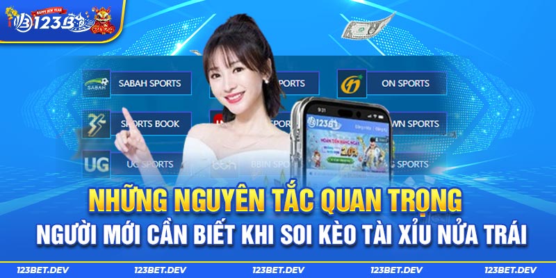 Những nguyên tắc quan trọng người mới cần biết khi soi kèo Tài Xỉu nửa trái